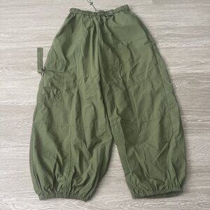 Urban Outfitters Jogger Pants Women's S Drawstring Parachute Green Cargo